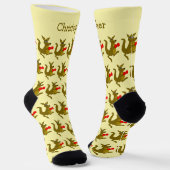 Socks Boxing Kangaroo Design Sokken (Gebogen)