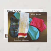 Socks-Briefkaart geven Briefkaart (Voorkant / Achterkant)