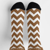 Socks Brown Zig Zag Design Sokken (Top)