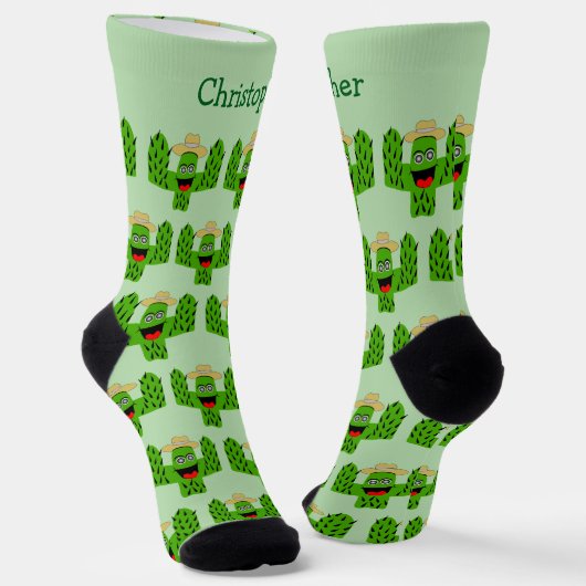 Socks Cactus Design Sokken (Gebogen)