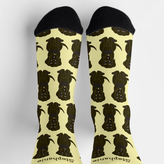 Socks Chocolate Labrador Dog Design Sokken (Top)