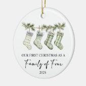 Socks Christmas as a Family of Four Keramisch Ornament (Links)