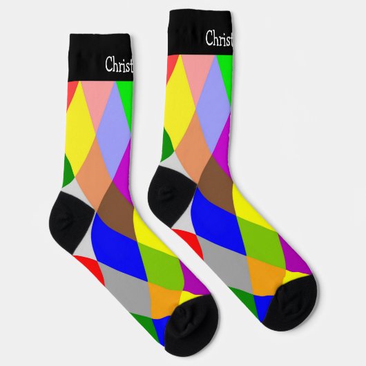 Socks Colourful Diamonds Design Sokken (Rechts)