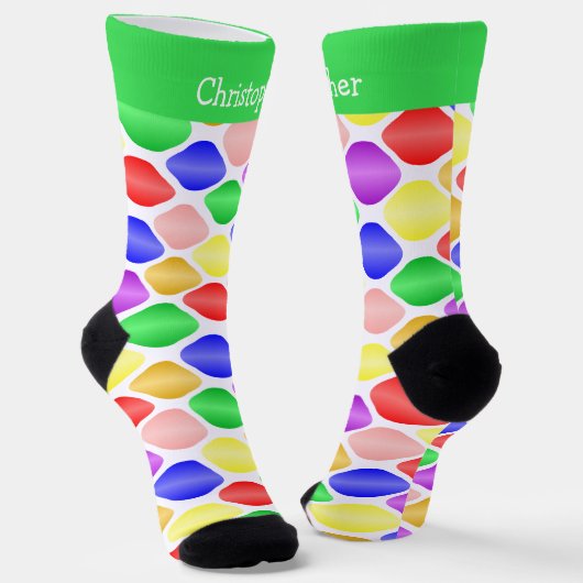 Socks Colourful Ovals Design Sokken (Gebogen)