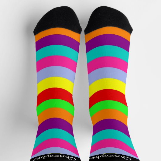 Socks Colourful Wavy Stripes Design Sokken (Top)