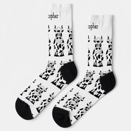 Socks Cow Design Sokken (Links)