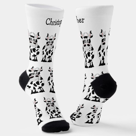 Socks Cow Design Sokken (Gebogen)