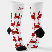 Socks Crab Design Sokken (Gebogen)
