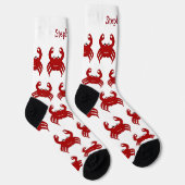 Socks Crab Design Sokken (Rechts)