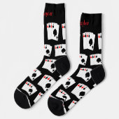 Socks Deck Of Cards Four Aces Design Sokken (Links)