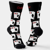 Socks Deck Of Cards Four Aces Design Sokken (Gebogen)