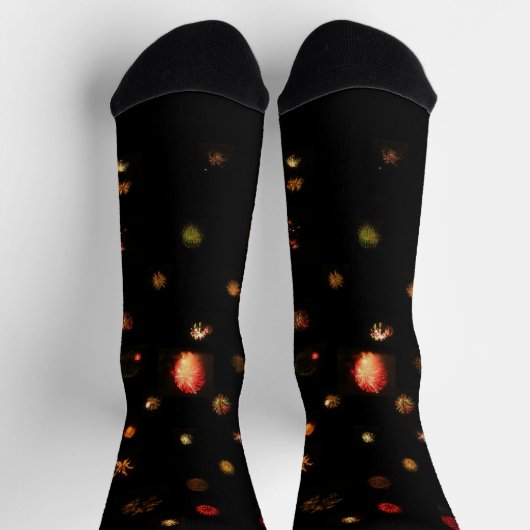 Socks - Fireworks in Black Sky Sokken (Top)