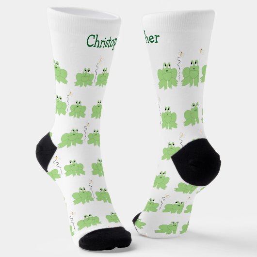 Socks Frogs And Dragonfly Design Sokken (Gebogen)