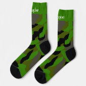 Socks Green Camouflage Design Sokken (Links)