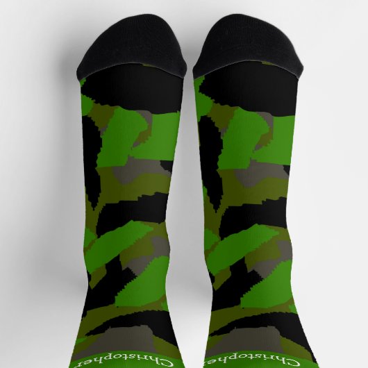 Socks Green Camouflage Design Sokken (Top)