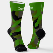 Socks Green Camouflage Design Sokken (Gebogen)