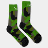 Socks Green Camouflage Design Sokken (Rechts)