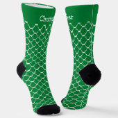 Socks Green Moroccan Pattern Design Sokken (Gebogen)