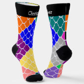 Socks Multi Coloured Moroccan Pattern Design Sokken (Gebogen)