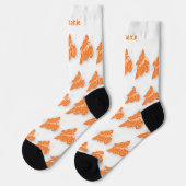 Socks Orange Butterfly Design Sokken (Links)