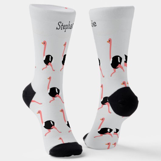Socks Ostrich Design Sokken (Gebogen)