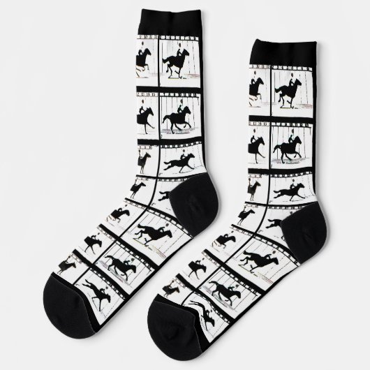 Socks - paarden in beweging sokken (Links)