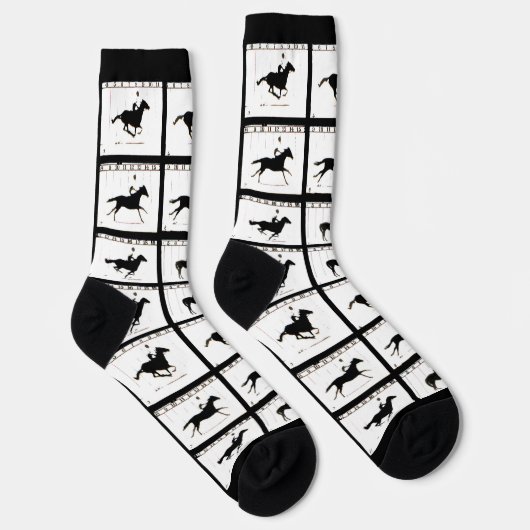 Socks - paarden in beweging sokken (Rechts)