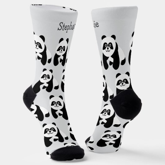 Socks Panda Design Sokken (Gebogen)