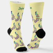 Socks Peacock Design Sokken (Gebogen)