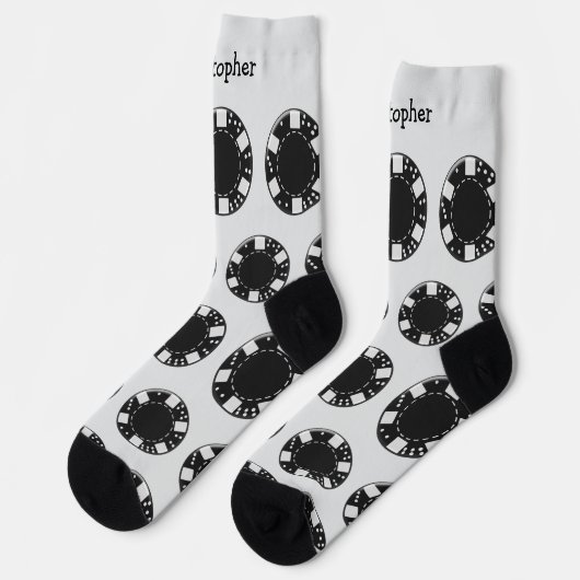 Socks Poker Chip Design Sokken (Links)