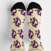 Socks Purple Dragon Design Sokken (Top)