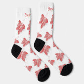 Socks Red Butterfly Design Sokken (Rechts)