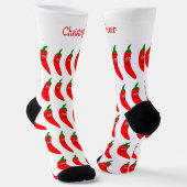 Socks Red Chili Pepper Design Sokken (Gebogen)