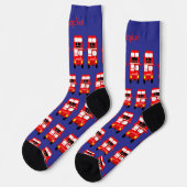 Socks Red Double Decker Design Sokken (Links)