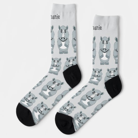Socks Rhinoceros Design Sokken (Links)