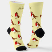 Socks Robin Red Breast Design Sokken (Gebogen)