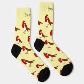 Socks Robin Red Breast Design Sokken (Rechts)