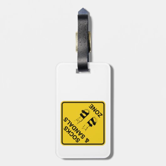 Socks & Sandals Zone Bagagelabel (Achterkant verticaal)