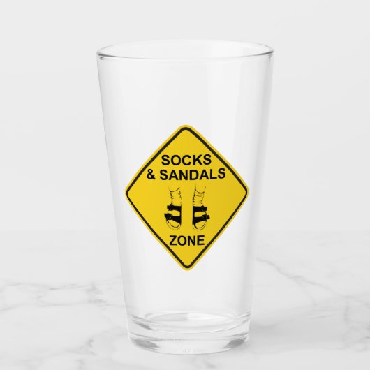 Socks & Sandals Zone Glas (Voorkant)