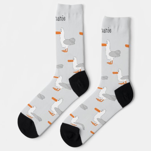 Socks Seagull Design Sokken (Links)