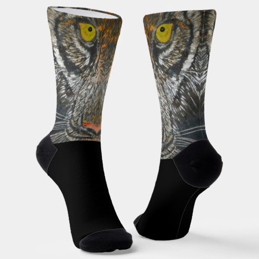 Socks - tijgergezicht sokken (Gebogen)