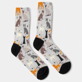 Socks voor katten- en schilderafdrukken sokken (Rechts)