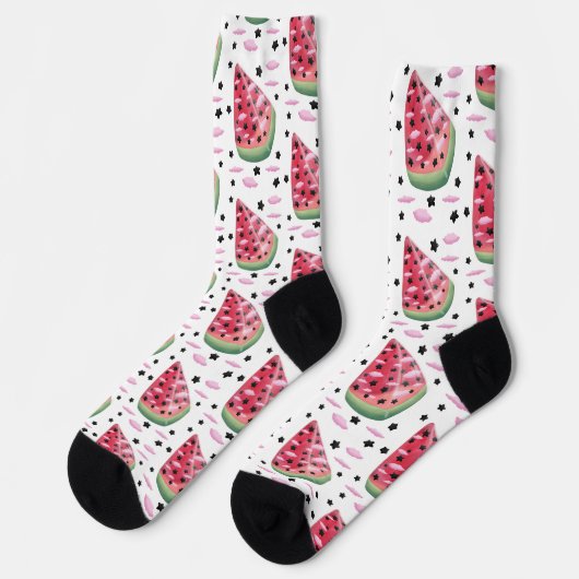 Socks watermelon star  sokken (Links)