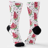 Socks watermelon star  sokken (Gebogen)