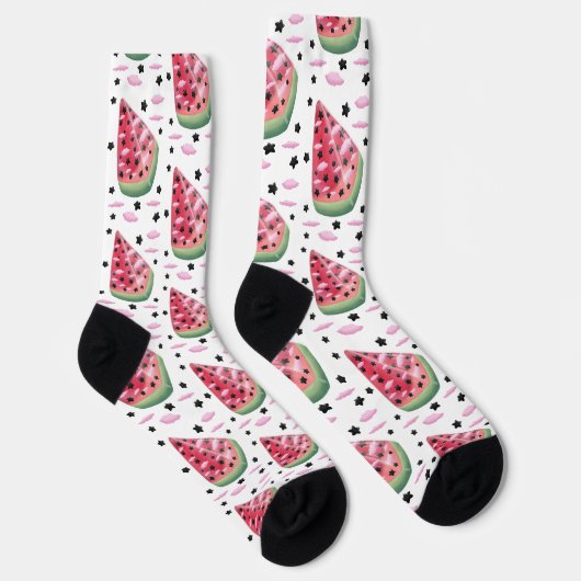 Socks watermelon star  sokken (Rechts)