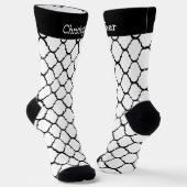 Socks White Moroccan Pattern Design Sokken (Gebogen)