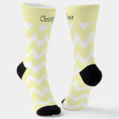 Socks Yellow Zig Zag Design Sokken (Gebogen)