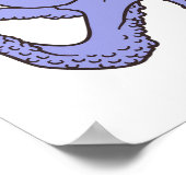 Socktopus blauwe octopus met sok grappige meme poster (Hoek)