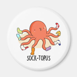 Socktopus Funny Octopus met Sokken pun Magneet