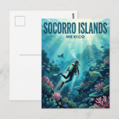 Socorro-eilanden Mexico Briefkaart (Voorkant / Achterkant)